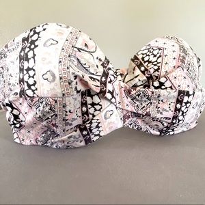 Victoria’s Secret Bikini Top Black/pink Size 34DD